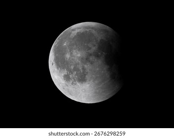 Umbral phase of total Lunar eclipse visible at Bahrain on 07 September 2025. 