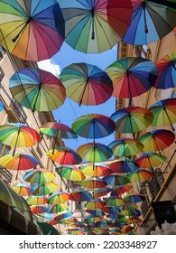 Umbrella Alleyway In Bucharest, Romania