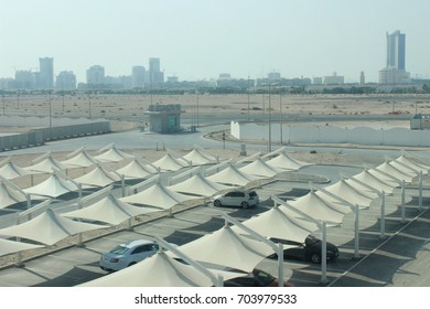 Umbrella Car Parking Sunny Day Dubai Stock Photo Edit Now