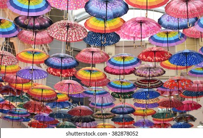 Umbrella decoration in Dubai mall