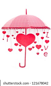 umbrella Love on the white background - Shutterstock ID 121678042