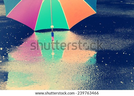 umbrella on a rainy day,Lomography Stock foto © 
