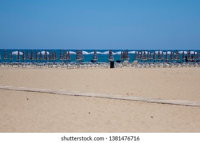 Umbrellas on the free beach