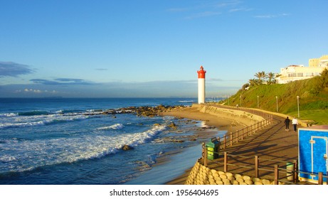 Umhlanga Durban South Africa - June 2014 : Beautiful Umhlanga Cost. Lighthouse , seashore. 