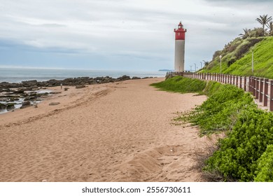 Umhlanga lighthouse seascape in Durban Kwazulu Natal South Africa - Powered by Shutterstock