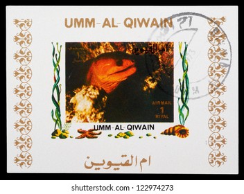 UMM AL-QUWAIN - CIRCA 1973: A stamp printed by  Umm al-Quwain shows Tropical Fish, circa 1973 - Shutterstock ID 122974273