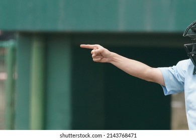 The umpire calling for the ball to start a baseball game. - Powered by Shutterstock