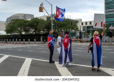 UN Plaza, New York, NY, USA - September 16, 2021: 