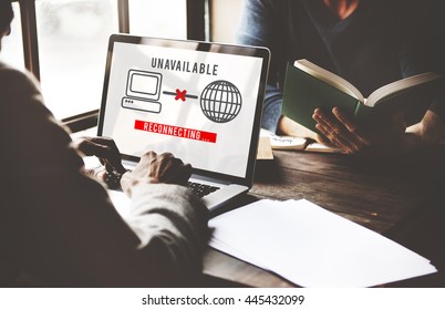 Unavailable Denied Disconnected Error Problem Concept