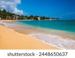 Unawatuna Beach, a beautiful sandy beach on the South Coast of Sri Lanka, Asia