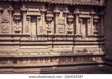 Unbelievable architecture of the Hazara Rama Temple  ruins in Hampi, Karnataka, India