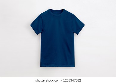 Un-branded Royal navy t-shirt man - Shutterstock ID 1285347382