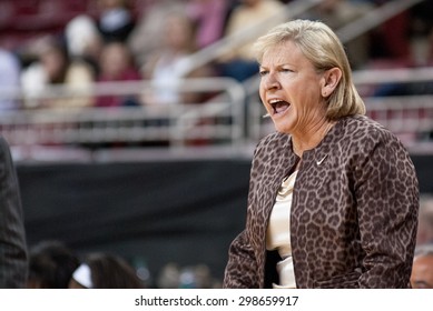 UNC Women's Basketball Coach Sylvia Hatchell Coaching Against Boston College On The Night Of Her 900th Win, February 7, 2013. 