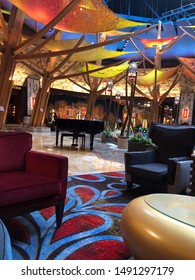 Uncasville, CT/USA -August 28,2019: Mohegan Sun Resort Lobby Area