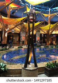 Uncasville, CT/USA -August 28,2019: Mohegan Sun Resort Lobby Area