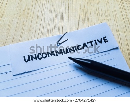 Uncommunicative writting on table background.