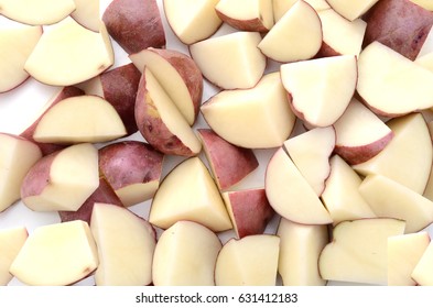 the uncooked cut potato background