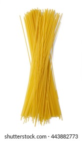 Uncooked Dry Spaghetti Isolated On A White Background