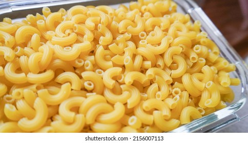 Uncooked Elbow Macaroni Pasta Background