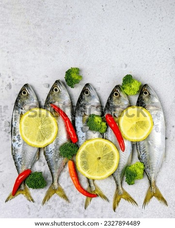 Uncooked Indian mackerel fish also known as 