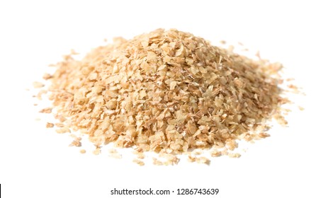 uncooked wheat germ isolated on the white background