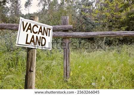Uncultivated agricultural land for sale - Land plot management - Real estate concept with a wild vacant land available for building construction