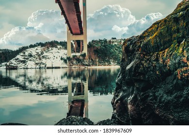 Under the bridge with stone