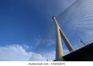 Under The Brunei Bridge, One Of Iconic Landmark In Brunei