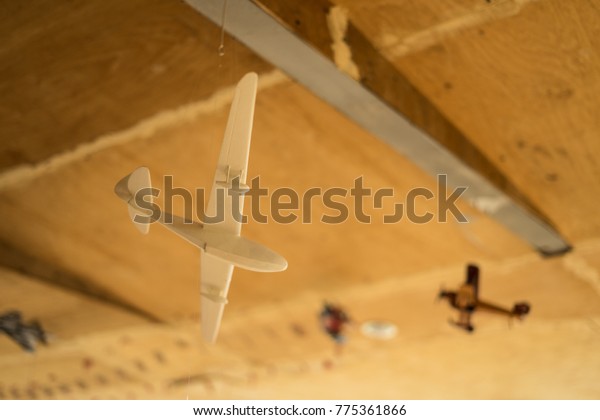 toy airplane that hangs from ceiling