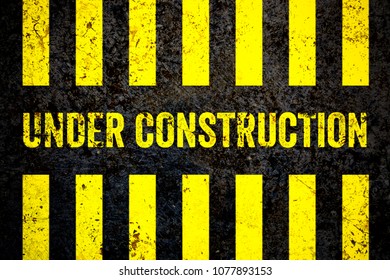 Work Progress Warning Sign Yellow Black Stock Photo 1069242140 ...