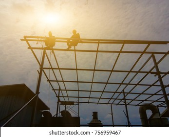 under construction worker on construction site