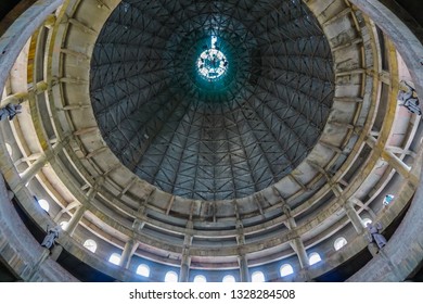 Under The Dome Of The Vedic Planetarium Under Construction In Mayapur, India