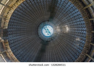 Under The Dome Of The Vedic Planetarium Under Construction In Mayapur, India