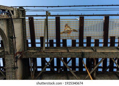 Under Elevated NYC Subway Tracks