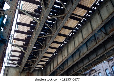 Under Elevated NYC Subway Tracks