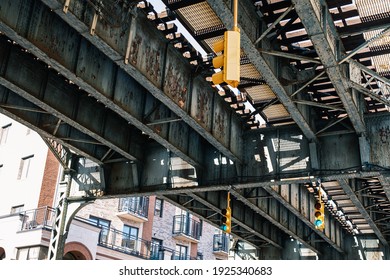 Under Elevated NYC Subway Tracks