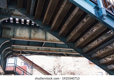 Under Elevated NYC Subway Tracks