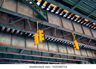 Under Elevated NYC Subway Tracks