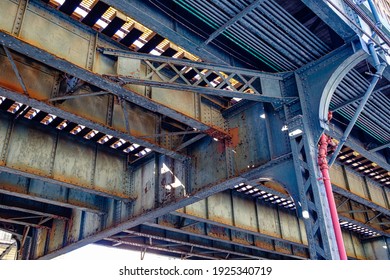 Under Elevated NYC Subway Tracks