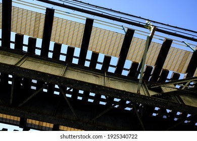 Under Elevated NYC Subway Tracks