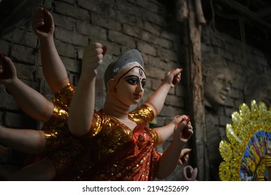 Under Exposed Image Of Hindu Idol Devi Durga