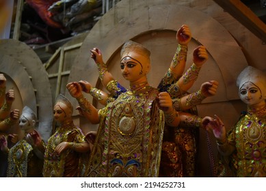 Under Exposed Image Of Hindu Idol Devi Durga