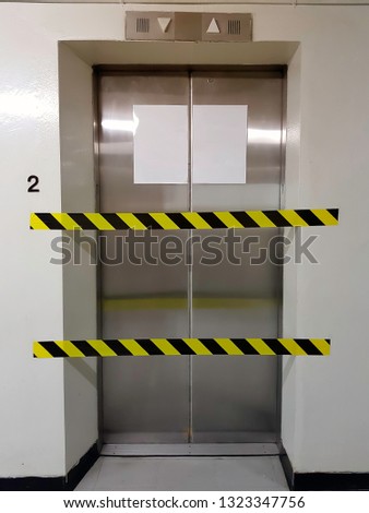 Similar – Image, Stock Photo Elevator Under Maintenance. Out of order sign on elevator door.