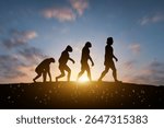 Under the sunset humans continue to evolve