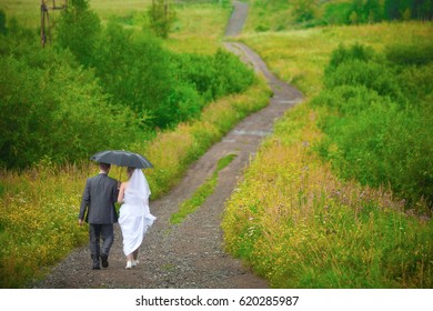 under umbrella