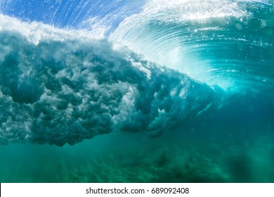 under water wave crashing clear water,  - Powered by Shutterstock