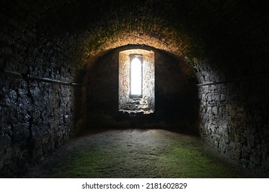 The Undercroft Of A Medieval Abbey.