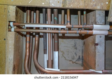 Underfloor Copper Water Pipes In A House