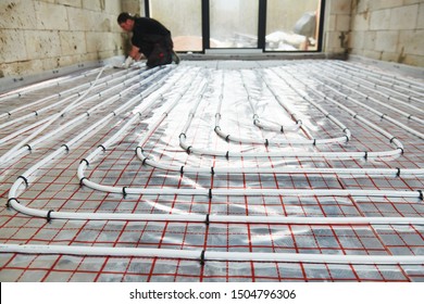 Underfloor Heating Installation. Floor Heating System