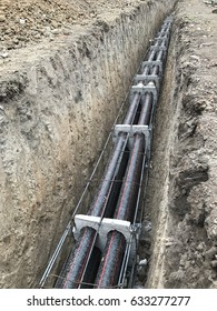 Underground cable duct bank installation